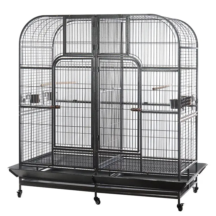 YES4PETS XXXL 185 cm Bird Cage Pet Parrot Aviary Perch Castor Wheel Removable Divider - Pet Care > Bird > Bird Cages &