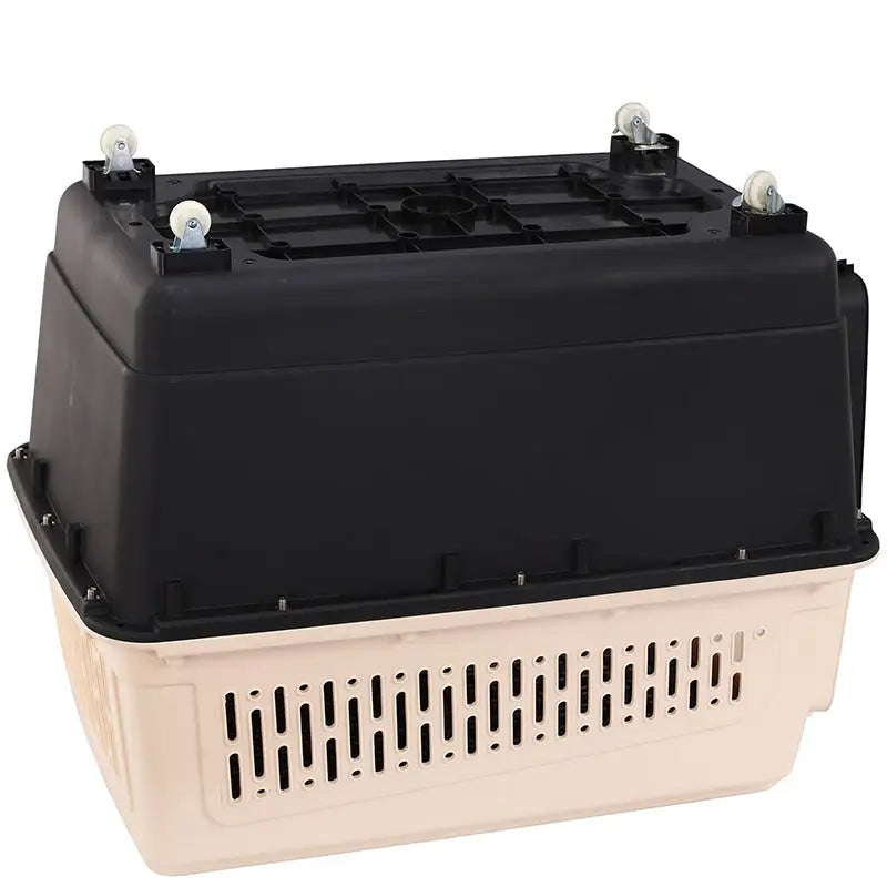 YES4PETS XXXL Plastic Pet Dog Carrier Transport Cat Cage With Wheels Tray & Bowl - Pet Care > Cat Supplies > Cat