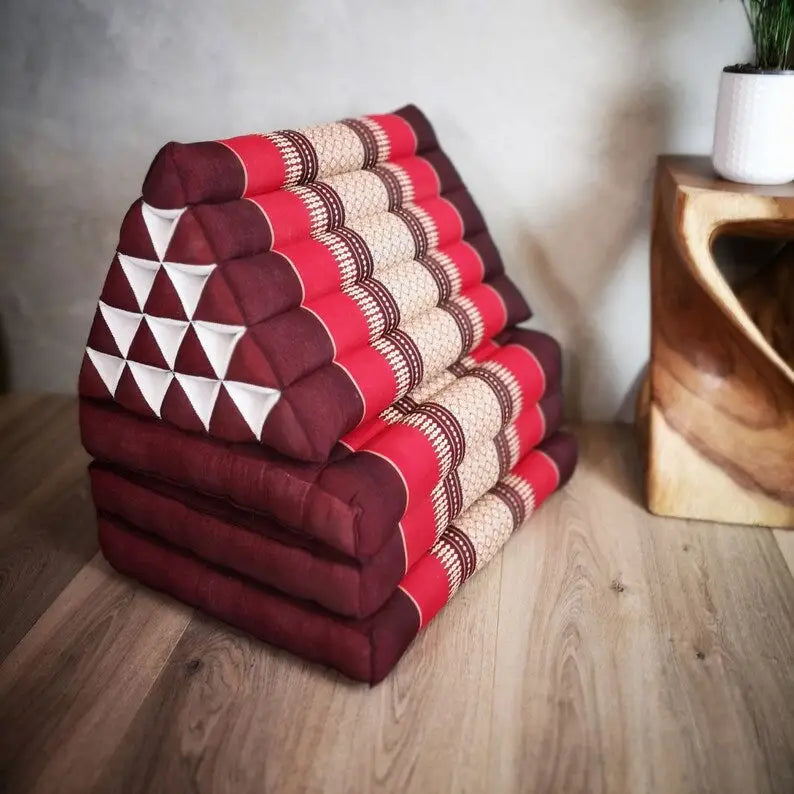 Yoga Thai relaxation Jumbo size cushions 3-Fold Zafu Meditation Cushion Set-100% Kapok Fibre XL JUMBO size - Furniture