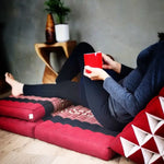 Yoga Thai relaxation Jumbo size cushions 3-Fold Zafu Meditation Cushion Set-100% Kapok Fibre XL JUMBO size - Furniture