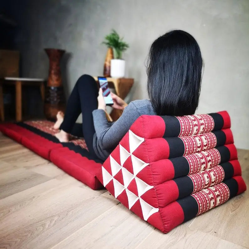Yoga Thai relaxation Jumbo size cushions 3-Fold Zafu Meditation Cushion Set-100% Kapok Fibre XL JUMBO size - Furniture