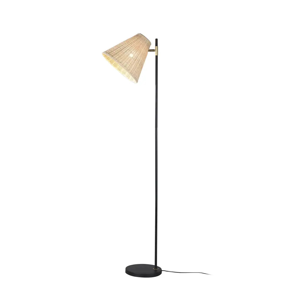 Yvette Rattan Floor Lamp - Home & Garden > Lighting