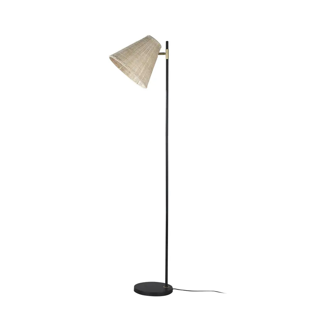 Yvette Rattan Floor Lamp - Home & Garden > Lighting