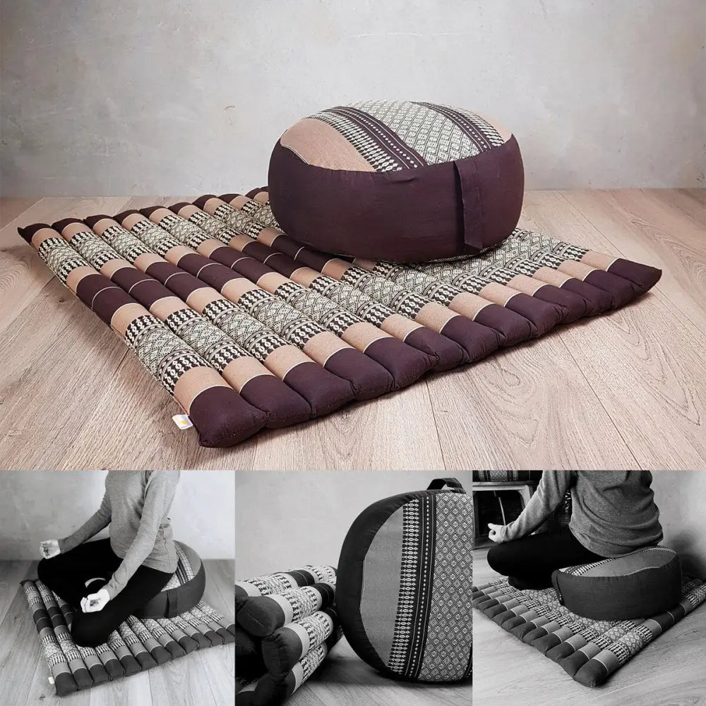 Zafu & Zabuton Meditation Set Brown - Home & Garden > Decor
