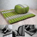 Zafu & Zabuton Meditation Set Green - Home & Garden > Decor