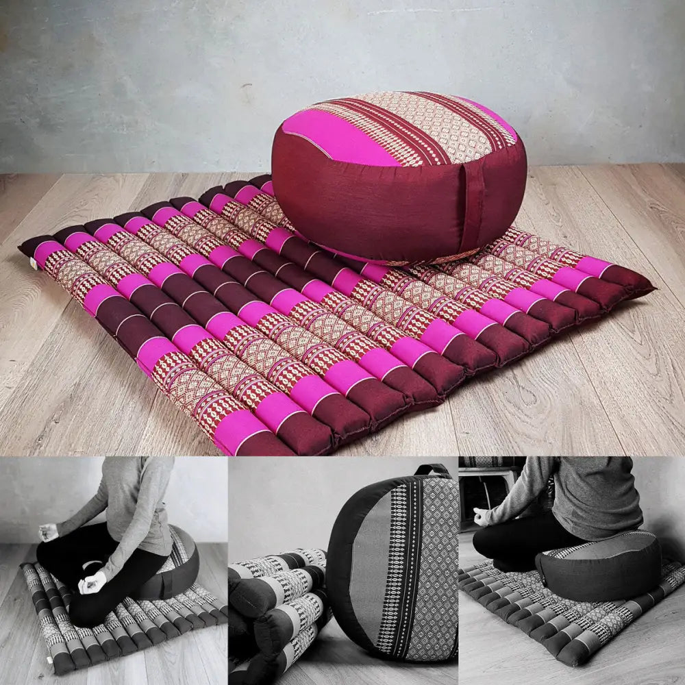 Zafu & Zabuton Meditation Set Pink - Home & Garden > Decor