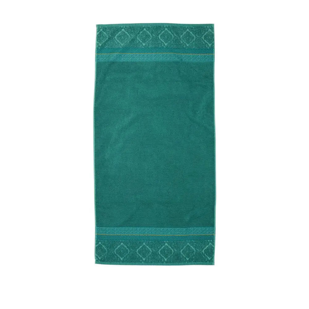 Zellige Pure Cotton Towel 70 x 140 cm - Green - Home & Garden > Bathroom Accessories > Bath Towels & Robes