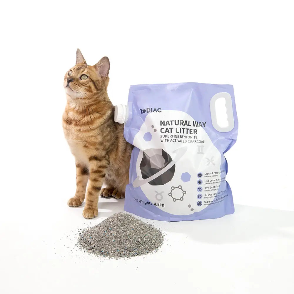 ZODIAC Natural Way Superfine Bentonite With Activated Charcoal Cat Litter 4.5Kgx4 - Pet Care > Cat Supplies > Cat Litter