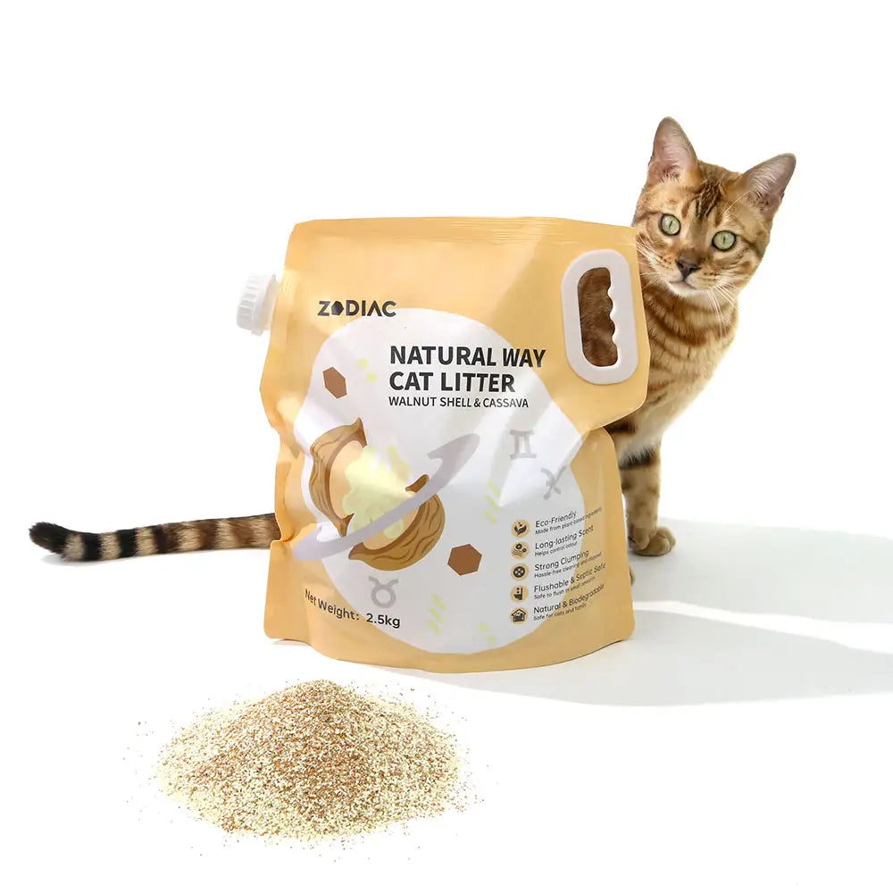 ZODIAC Natural Way Walnut Shell & Cassava Cat Litter 2.5Kgx4 - Pet Care > Cat Supplies > Cat Litter