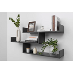 ZURICH MULTI LEVEL SHELF KIT (GRAPHITE) - Furniture > Living Room
