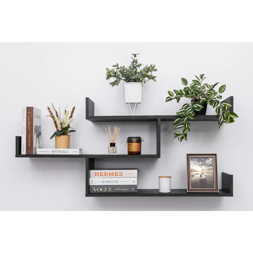 ZURICH MULTI LEVEL SHELF KIT (NORDIC ASH) - Furniture > Living Room