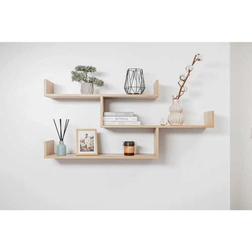 ZURICH MULTI LEVEL SHELF KIT (OAK) - Furniture > Living Room