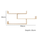 ZURICH MULTI LEVEL SHELF KIT (OAK) - Furniture > Living Room