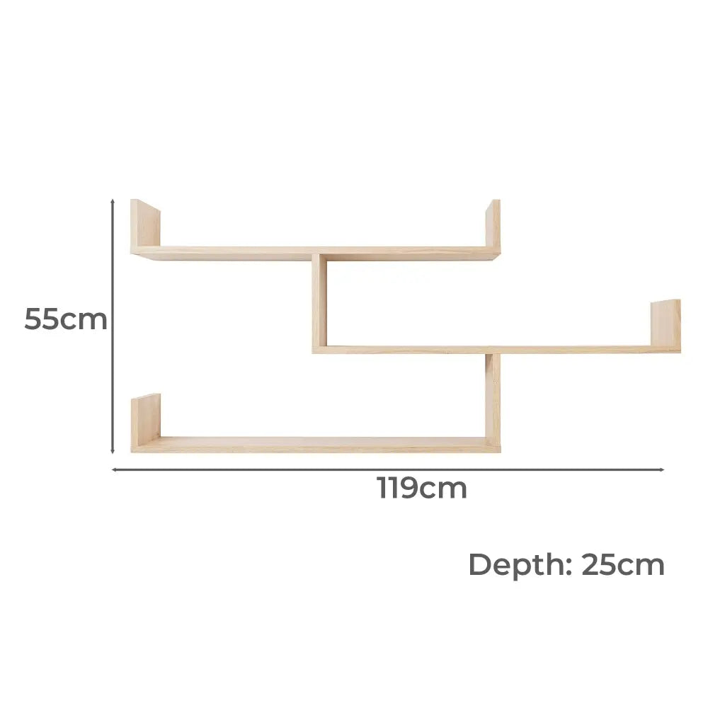 ZURICH MULTI LEVEL SHELF KIT (OAK) - Furniture > Living Room