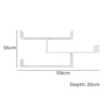 ZURICH MULTI LEVEL SHELF KIT (WHITE) - Furniture > Living Room